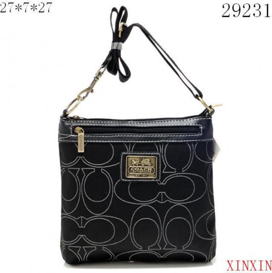 Coach Swingpack In Signature Medium Black Crossbody Bags CEX Coach Swingpack In Signature Medium Black Crossbody Bags CEX